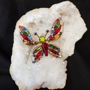 Vintage Articulating Butterfly Brooch